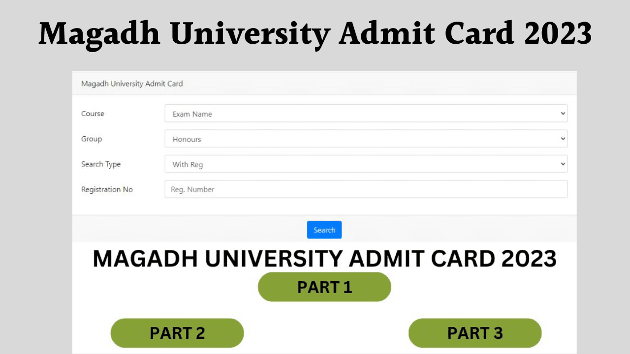 Magadh University Admit Card 2023 (Today) Download UG PG MU University